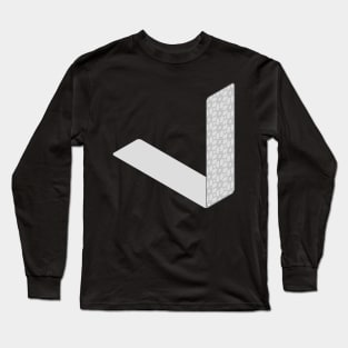 Isometric Alphabet Letter, Letter I Long Sleeve T-Shirt